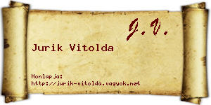 Jurik Vitolda névjegykártya